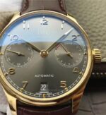 Replica IWC ZF Portuguese IW5001 YG Gray Dial Leather Strap - Image 3