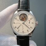 Replica IWC TF Portuguese Tourbillon IW5046 White Dial Leather Strap