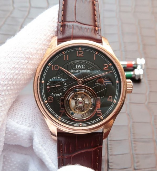91717B8F-810C-DB6A-C441-AC9689B5ED54.jpg Replica IWC Portuguese Tourbillon Power Reserve Moonphase RG Markers Black Dial - Image 1