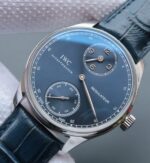 Replica IWC YLF Portuguese Regulateur Blue Dial Leather Strap A6498 - Image 2