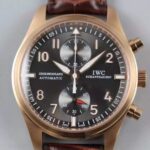 Replica IWC V6 Pilot Chrono IW387805 RG A7750 Gray Dial