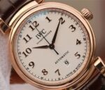 Replica IWC TW Da Vinci RG IW3566 White Dial Black Leather Strap A2892 - Image 3